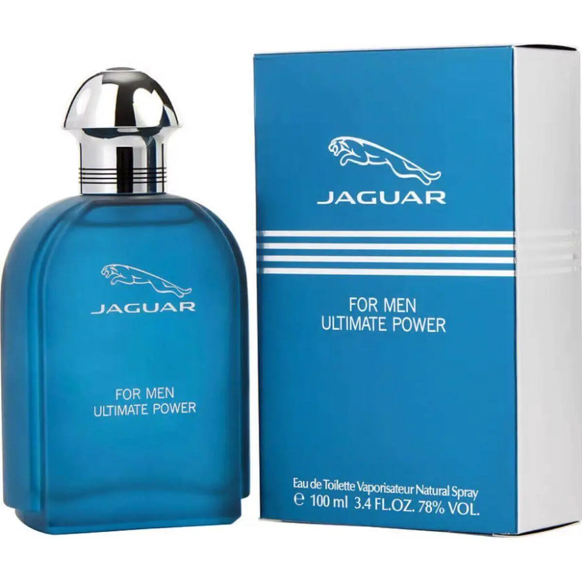 JAGUAR Men's Ultimate Power EDT - 3.4 fl oz Classic Atomizer Botanical Fruit-Flavored Boxed Masculine Fragrance, Aromatic Citrusy Lemon-Mint Blend, Breezy Confident Scent, New in Box, Classic Men's Fragrance, Atomizer Men's Fragrance