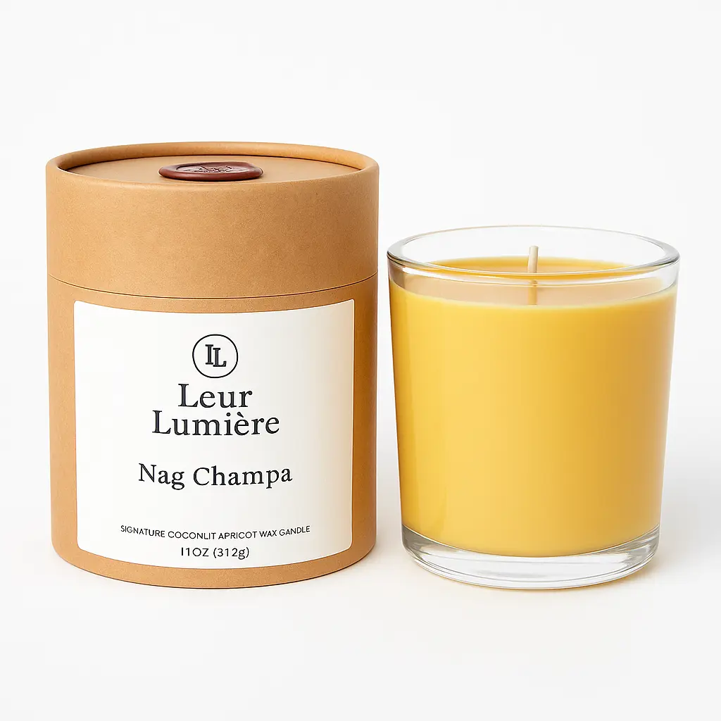 Leur Lumiere Candle Co. Nag Champa Luxury Scented Candle 11oz.