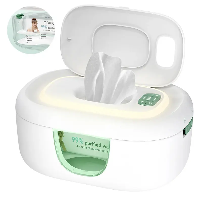 Baby Wipe Warmer, Large Capacity, Fast and Even Heating, 4 Modes of Temperature Heating Control, with Night Light