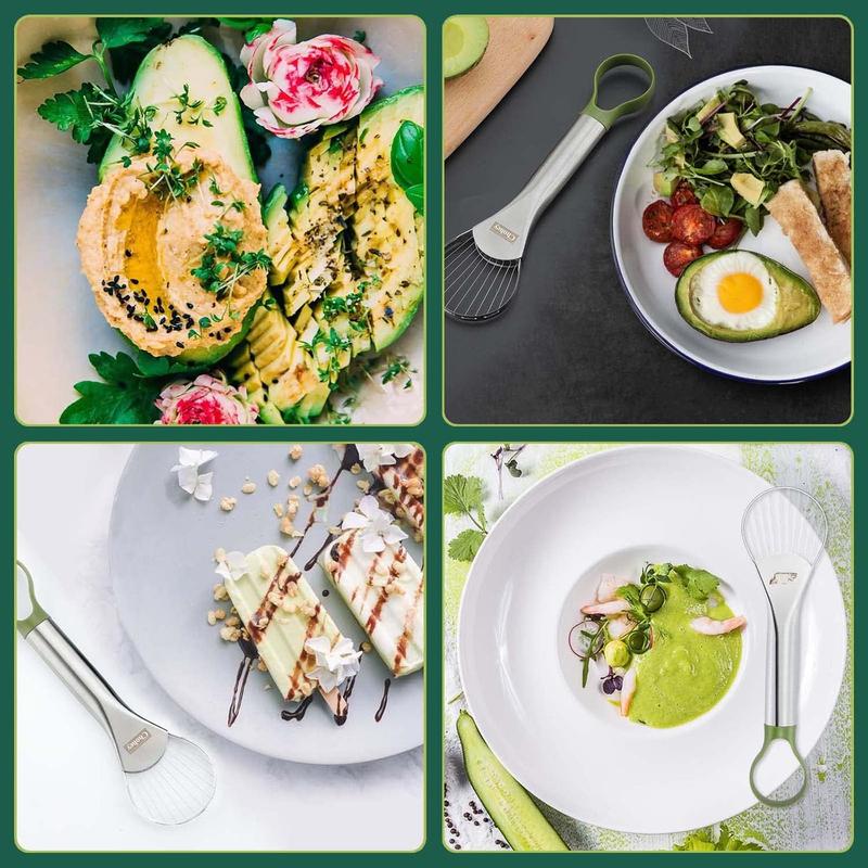 Avocado Slicer,Avocado Pit Remover /Peeler,Well Made Stainless Steel Avocado Slicer and Pitter Tool,Really  Thin Slices, Holiday Gifts