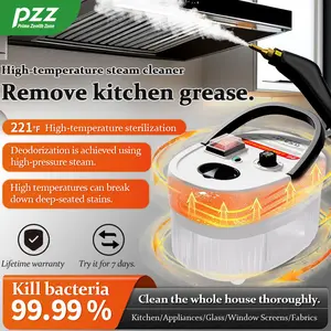 15s Fast Heat Portable Steam Cleaner, Handheld Steamer for Cleaning with 1L Large Tank, 6 - Level Steam Control & Custom Cleaning Accessories Kit for Car Detailing, Kitchen Grease, Bathroom Cleaning