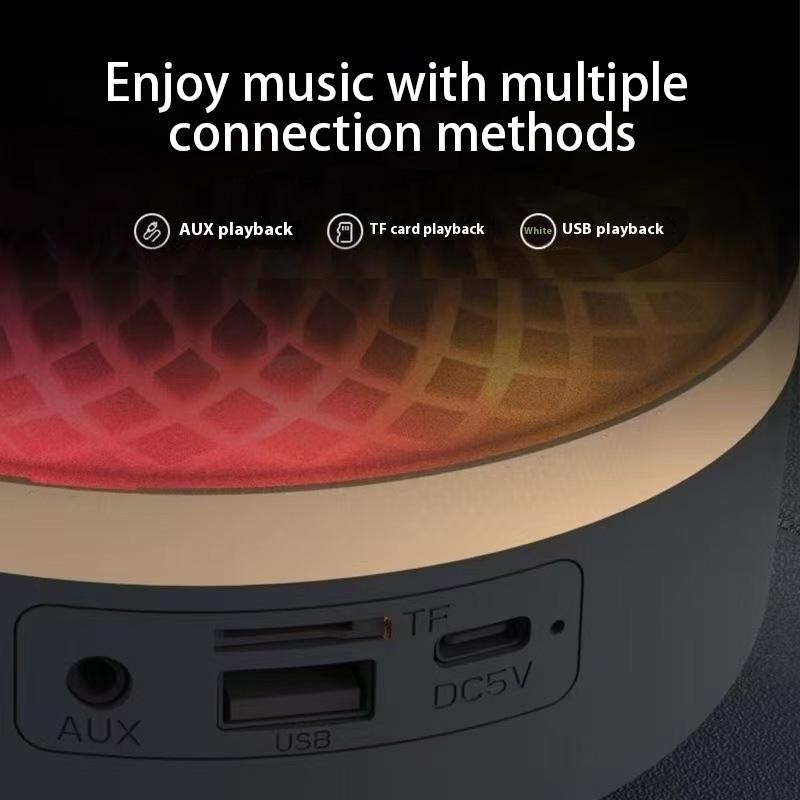 Bluetooth Speaker with 360° Surround Sound Sign-Type Appearance & Colorful Lights Portable Wireless Long-Lasting Battery for Home Party Outdoor Travel Beach Stocking Stuffers White Elephant Gifts for Adults Black