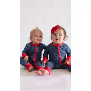 Infant Romper in Cherries