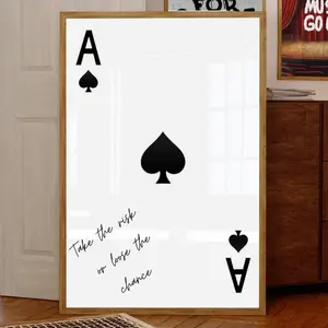 Ace of Spades, Poster No Frame, Trendy Decor, Wall Art, Text Print, Aesthetic Wall Decor, Playing Card