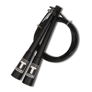BSTSR1 Cable Speed Rope - Black Cable with Loop for Easy Storage and Transport