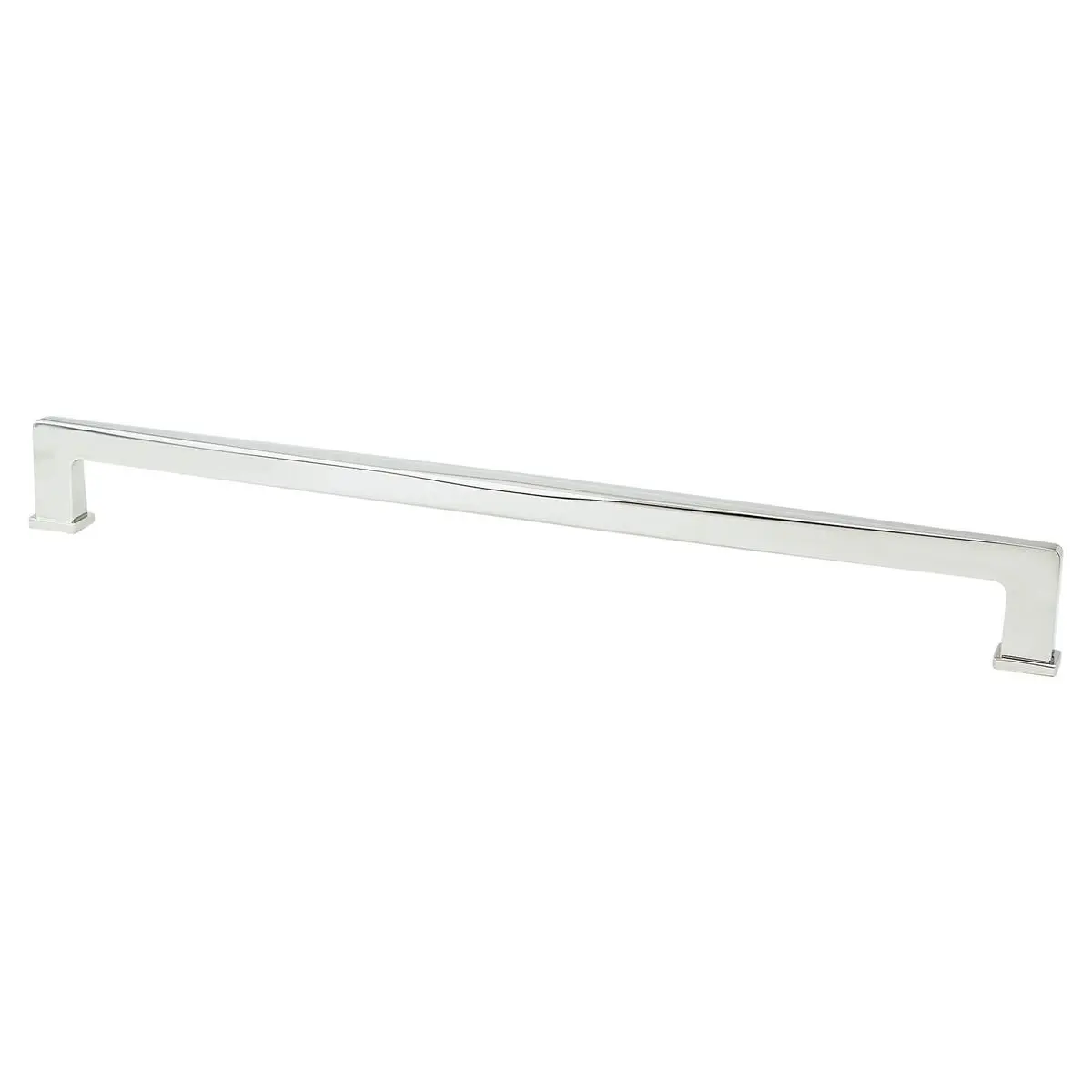 212 MAIN 18 in. Decorative Appliance Pull - Polished Nickel, Soft Edges, Classic Curves, Transitional Design, Reflective Shine, Zinc Base, Decorative Hardware