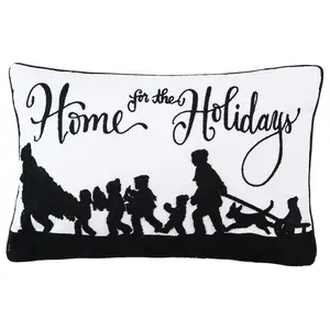 14" x 22" Home For Holidays Throw Pillow by Valerie