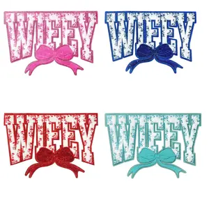 Bowknot Design Sequins Iron on Patch, Creative DIY Embroidery Patch, Sewing Supplies for Clothes, Canvas Bag, Jacket, Dress, Hat