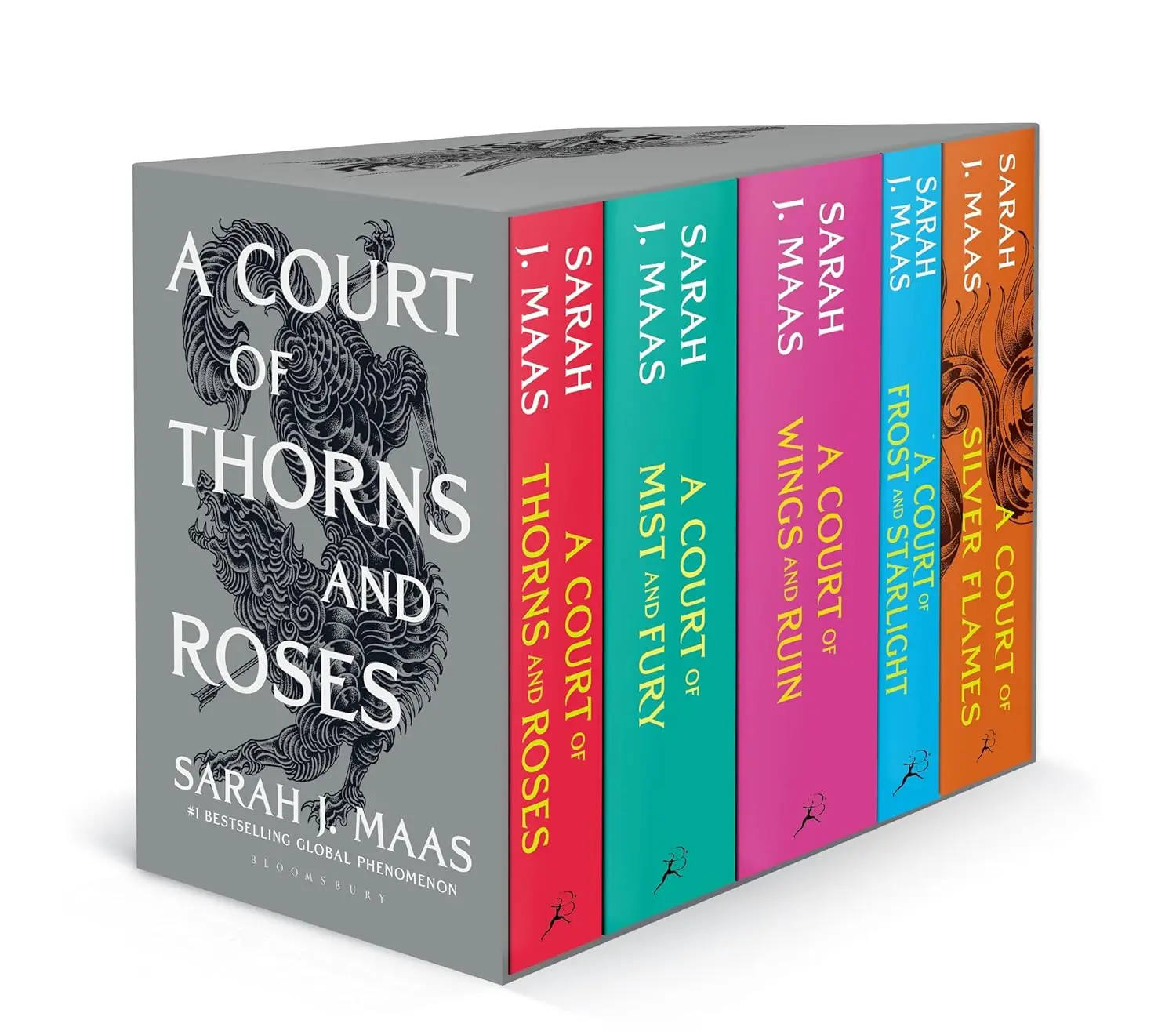 Sarah J. Maas A Court of Thorns and Roses 5-Book Complete Softcover Box Set - #1 Global Bestselling Novel, Literature Book, Passionate Sexy Drama, Feyre’s Journey & Nesta’s Full Arc for Series Fans