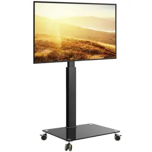 Rolling Floor TV Stand Mobile TV Cart for 27-65 inch LED Screen Universal Televisions Stand
