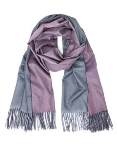 Wrapables Soft Cashmere-Feeling Lightweight Scarf, Large Two-Tone Warm Scarf Wrap Shawl for Winter