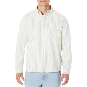 Essentials Men's Modern Oversized-Fit Cotton Button-Down Shirt