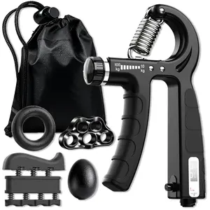 Vein-Boosting Forearm Trainer 5-in-1 Set | Hand Grip Strengthener, Finger Exerciser, GripRing & Stress Ball for Fitness