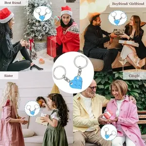 Cute Heart Design Keychain, Geometric Decoration Unisex Keyring, Birthday Party Gift, Perfect for Men and Women, Stylish Accessory