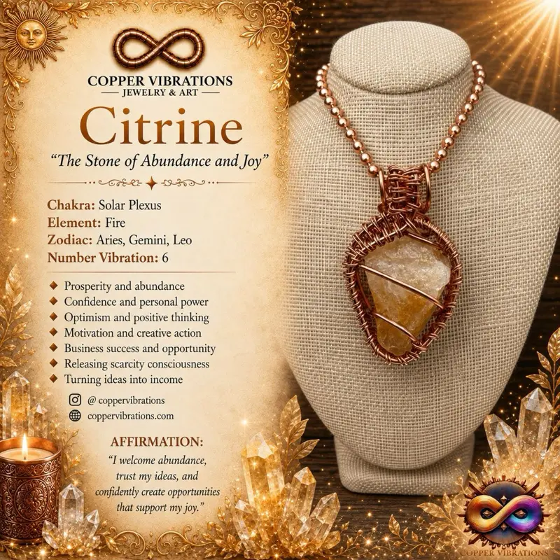 Juma CopperKing Creativity Weave Raw Citrine 24” Copper Necklace