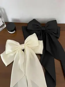 Cute Solid Color Bow Decor Hair Clips, 2 Counts/set Elegant Hair Clips for Women & Girls, Minimalist Fashion Hair Accessories for Party, Daily Hairstyle Decor, Super Cute Clips, Hair Bow Barrettes