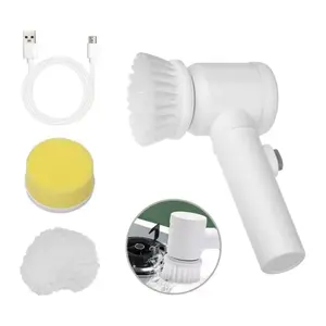 Household Electric Cleaning Brush Kitchen Supplies,Multiple types of brush heads to meet different needs and scenarios