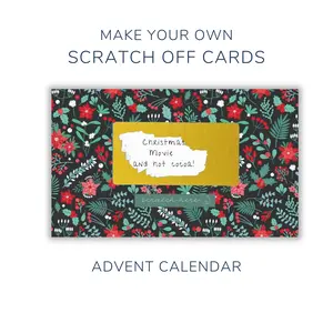 Advent Calendar- Christmas Floral Scratch-off Cards