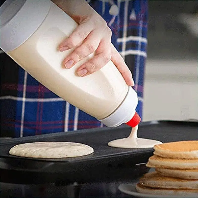 Portable Batter Dispenser,Batter Mixing Bottle with Scale,Pancake Batter Dispenser,Home Kitchen Gadgets,Dishware