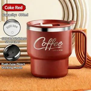 400ML Stainless Steel Coffee Mug with Lid, Insulated Cold & Hot Drinkware, Perfect Gift for Valentine's Day, Birthday, Mother's Day