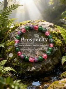 Handmade Crystal Bracelet, & Contrast, Handcrafted Quality, Commuter Wear, Activates Passionate Atmosphere