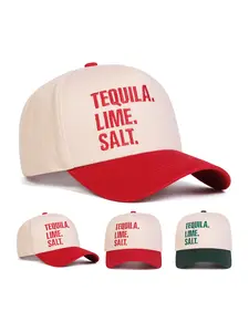 Unisex Tequila Baseball Cap, Adjustable Sun Protection Casual Hat, Spring & Fall Outdoor Travel Beach Vacation, Asymmetrical Design