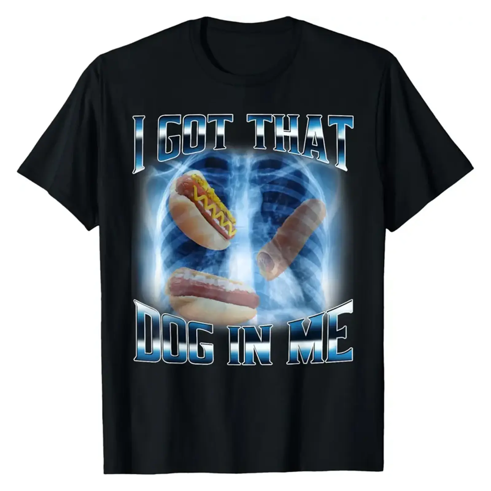 Hot Dog X-Ray Funny Food Meme T-Shirt