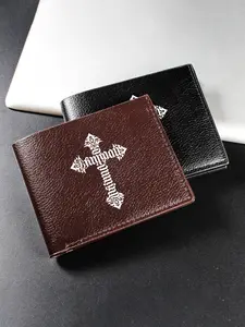 Christian Gothic Cross Men's Wallet, Large Capacity, Multiple Card Slots, Perfect Gift for Spring, Anniversary, Valentine's Day, Travel Essential