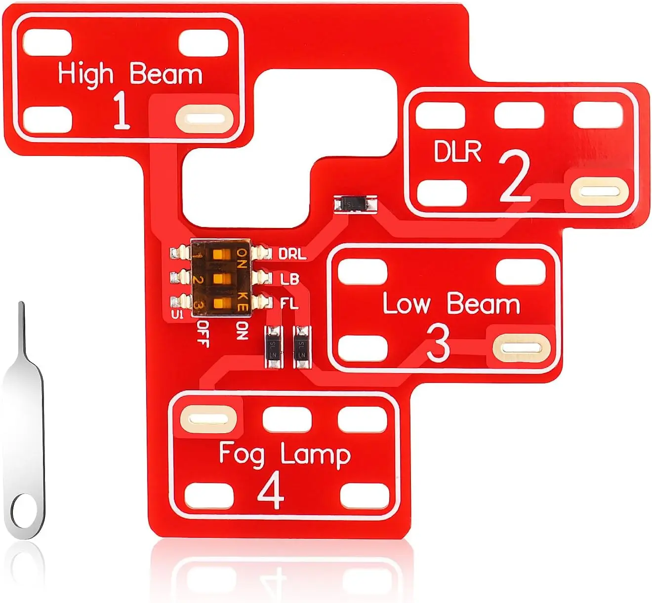 Customizable 6 high Mod/8 high Mod for 2003-2007 Chevy Silverado Sierra 1500/2500/3500 Classic Low Beams DRL Fog Lights Stay On with High Beams Plug/Play Installation