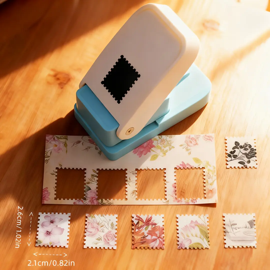 Stamp-shaped Decorative Cutter Embossing Machine, Large Paper Stamping Machine, Plastic Material, Suitable for Journals, Photo Albums, Greeting Cards, Office Supplies, and Gifts
