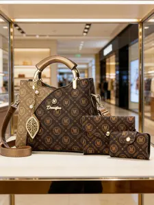Women's bag three-piece set: handbag, crossbody bag, casual bag, commuter bag, tote bag, party bag, luxury-inspired bag, printed bag, letter bag; Mother's Day gift bag, Christmas gift bag, Valentine's Day gift bag