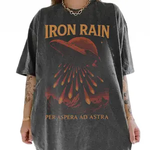 Iron Rain Red Rising T-Shirt, Per Aspera Ad Astra Graphic Tee, Sci Fi Howler Shirt, Space Fantasy Book Fan Apparel, Streetwear Tee, Gift for Red Rising Readers