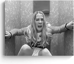 Funny Framed Canvas Wall Art Bathroom Decor Black and White Comedy Movies Poster White Chicks Oil Painting Modern Artwork for Living Room Dorm Wall Home Decoration