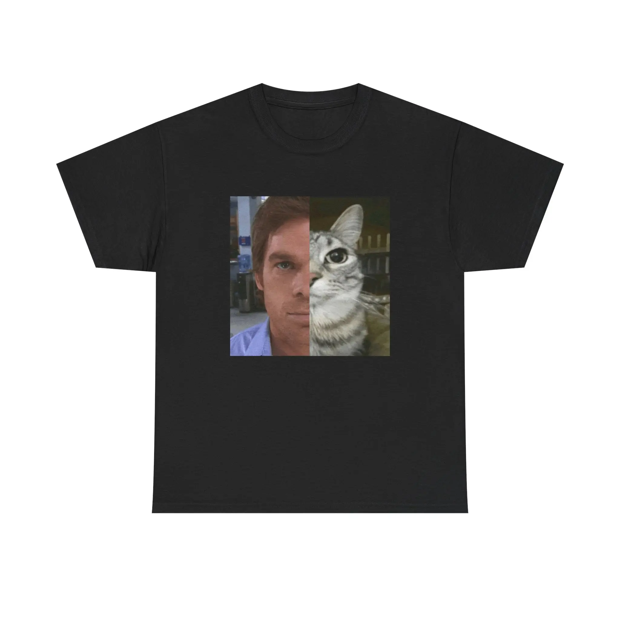Dext Morgan Tee, Funny Cat Meme Shirt, Unisex Heavy Cotton T-Shirt, Gift for Dexter Fans, TV Show Fan Tee, Funny Graphic Tee Streetwear