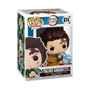 Funko Pop! Demon Slayer - Tanjiro Kamado (Hinokami Kagura Dance) (Common) #874 Exclusive (Sticker may vary) Collectible Pop Vinyl Figure