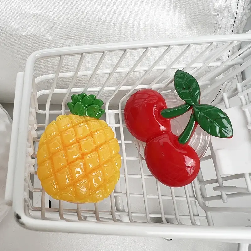 Cute Pineapple Cherry Strawberry Phone Socket for IPhone Samsung Universal Accessories Phone Holder Ring Support Stand