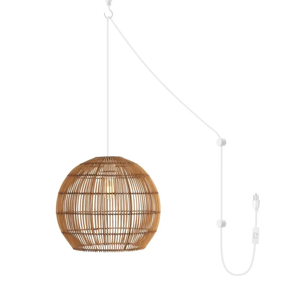 JONATHAN Y Raya Farmhouse LED Pendant - Cord Plug-In or Hardwired Indoor Decorative Light, Modern Mood Lighting, Artistic Ceiling Lighting for Living Room, Kitchen