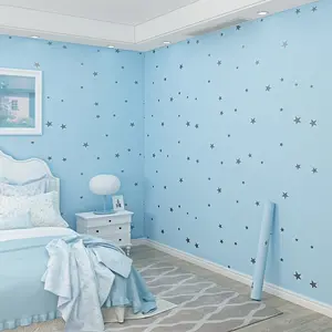 European Style Starry Wallpaper Roll, French Romantic Peel-And-Stick Design, Ideal for DIY Renovation, Bedroom, Living Room, Desk, Closet, Dorm, Rental