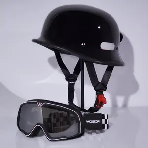Vintage German Soldier Helmet Motorcycle Half Helmet Summer Scooter Half Helmet Unisex Cruise Motorbike Safety Hat Wearable Helmet