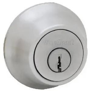 Kwikset 220336 Satin Chrome Single Cylinder Deadbolt