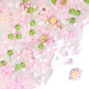 B501]Tiny Lotus Blossom DIY Beads DIY Charms Set LL