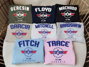 Top Gun Est 1986 Characters Sweatshirt, Top Gun 40th Anniversary Maverick Pilot Sweatshirt, Movie Sequel 2026, Gift for Fan
