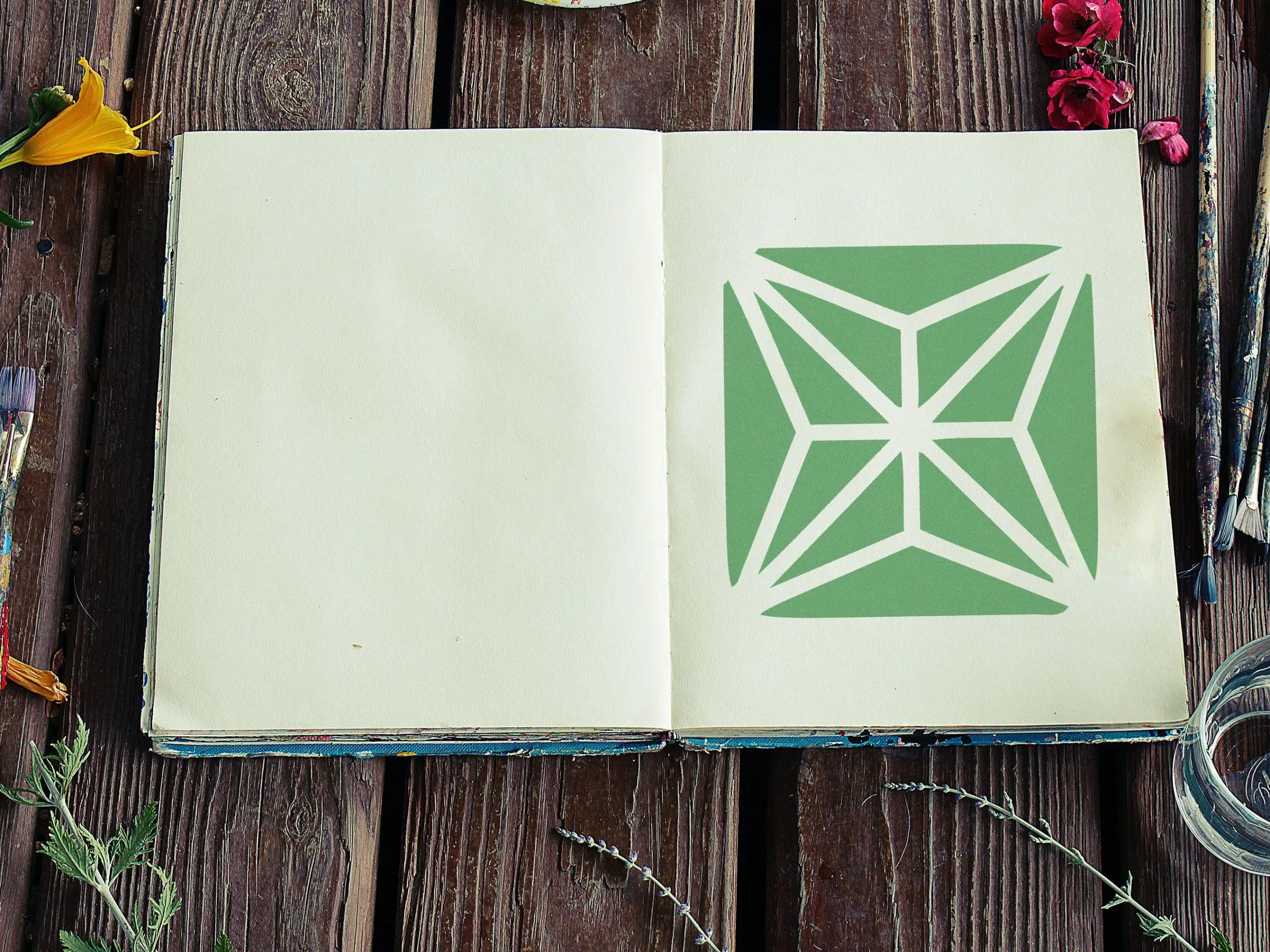 Diamond Star Tile Stencil - Art and Wall Stencil