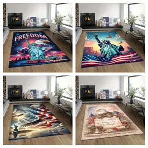 250th USA Independence Day Decor Feet Rug Easy to Clean for Home Party Outdoor Use