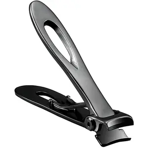 Toenail Clippers for Thick Toenails, Long Handle Wide Jaw Opening Nail Clippers for Adult, Men, Seniors, Extra Large Heavy Duty Toenail Clippers for Fingernail & Ingrown Toenail Manicure Cutics Black