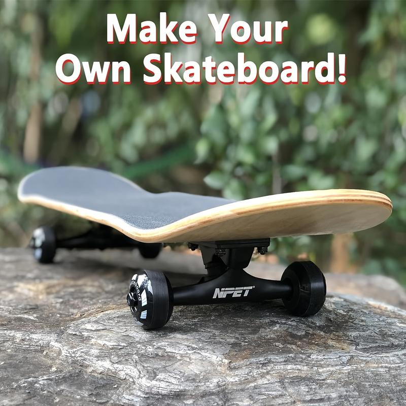 Blank Skateboard Decks, Premium 7 Ply Maple Wood Construction, Strong Durable Deck with Stable Pop, Smooth Sanded Surface Ideal for DIY Painting Custom Art Graphics, Available in 7.75 8.0 8.25 Inch, Suitable for Beginners Artists Pro Skaters