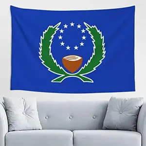 Qauirfe Pohnpei Flag Tapestry Wall Hanging Living Room Bedroom Dorm Office Decor Cloth Tapestries 60x40 Inchroom decor