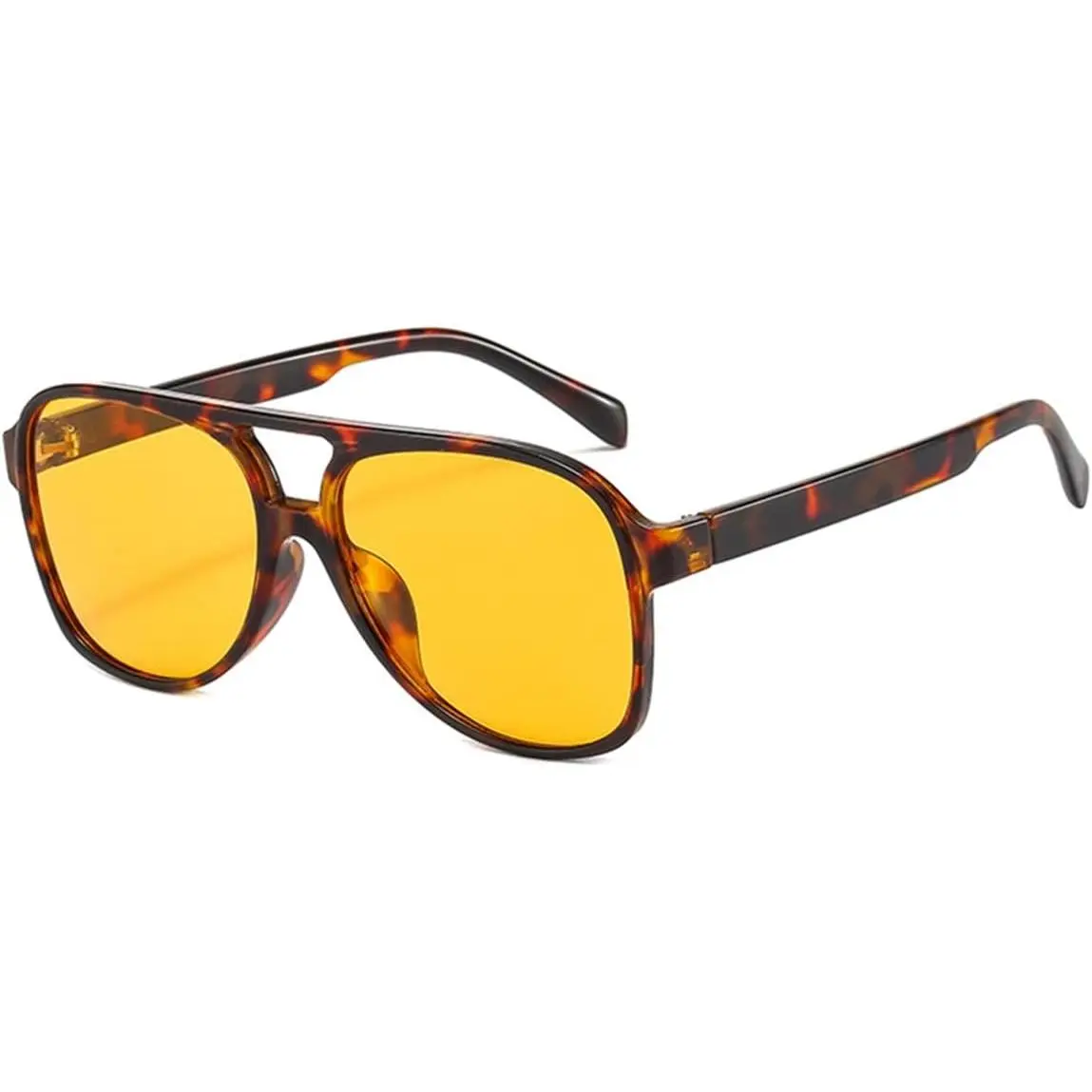 Aviator Sunglasses for Women Men 70s Glasses Retro Yellow  display picture 1