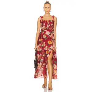 ASTR the Label Mellorie Dress in Red Multi Floral