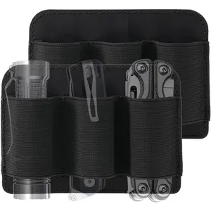 PL6 Tactical Modular EDC Organizer, Elastic Insert Pouch Panel with Hook Backed Accessories Holder, Attachment for Backpack, Tactical Vest, Bag